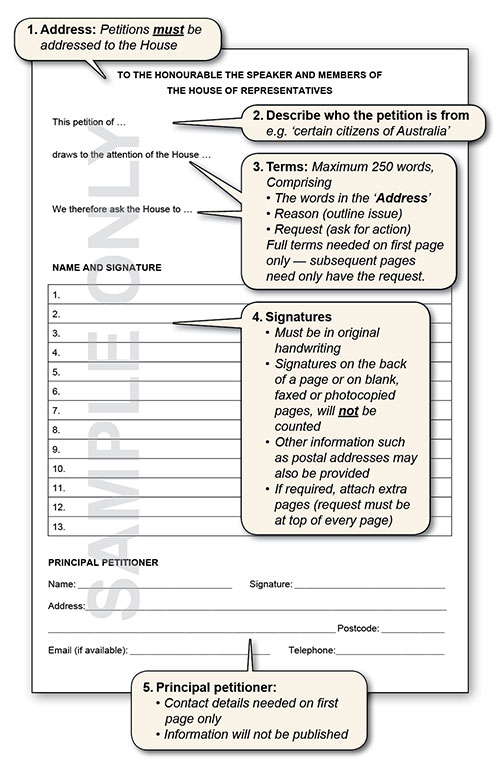 Sample petition